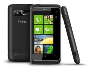 HTC 7 Trophy front, back, and side