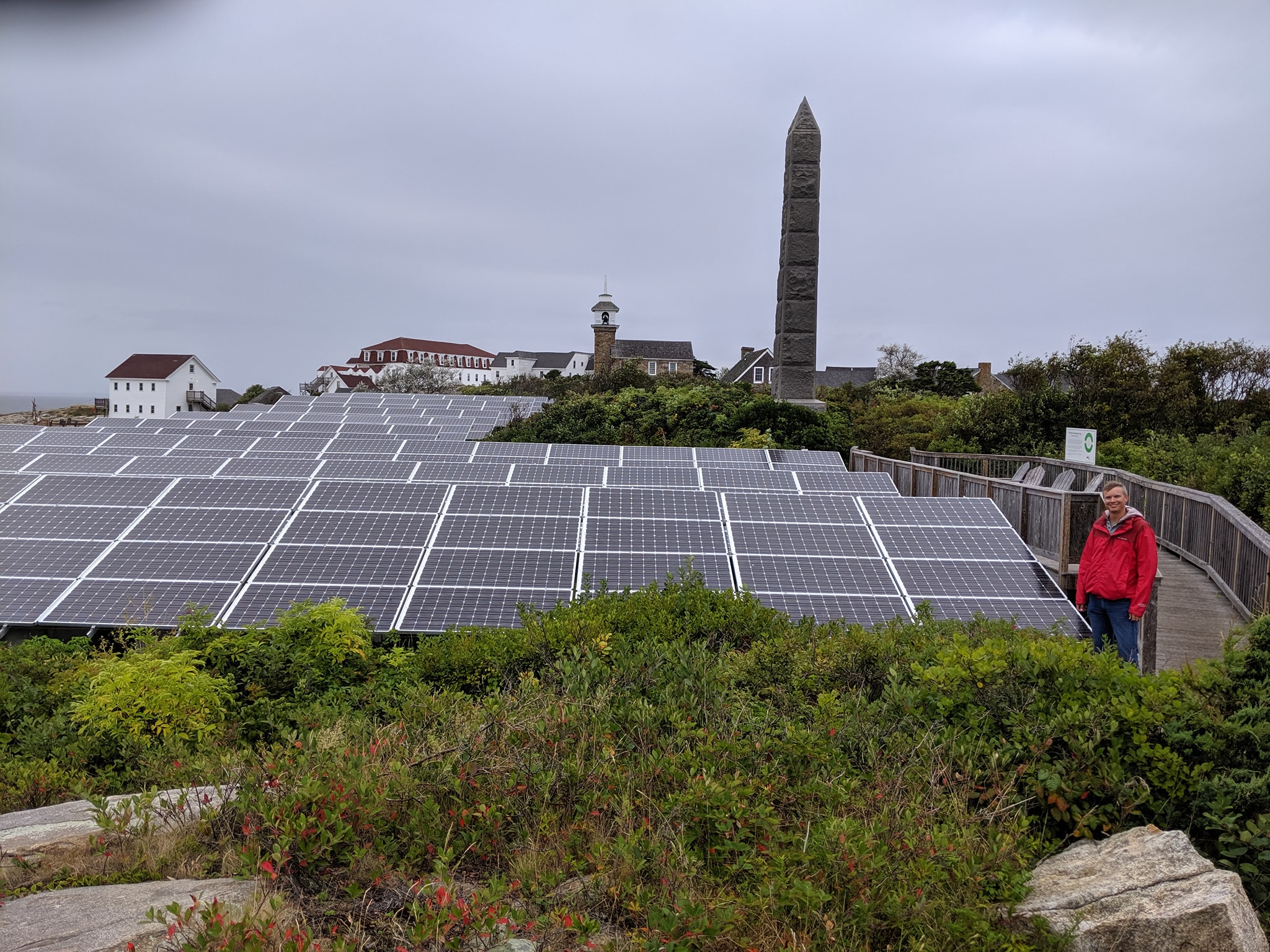 Aaron and many solar panels