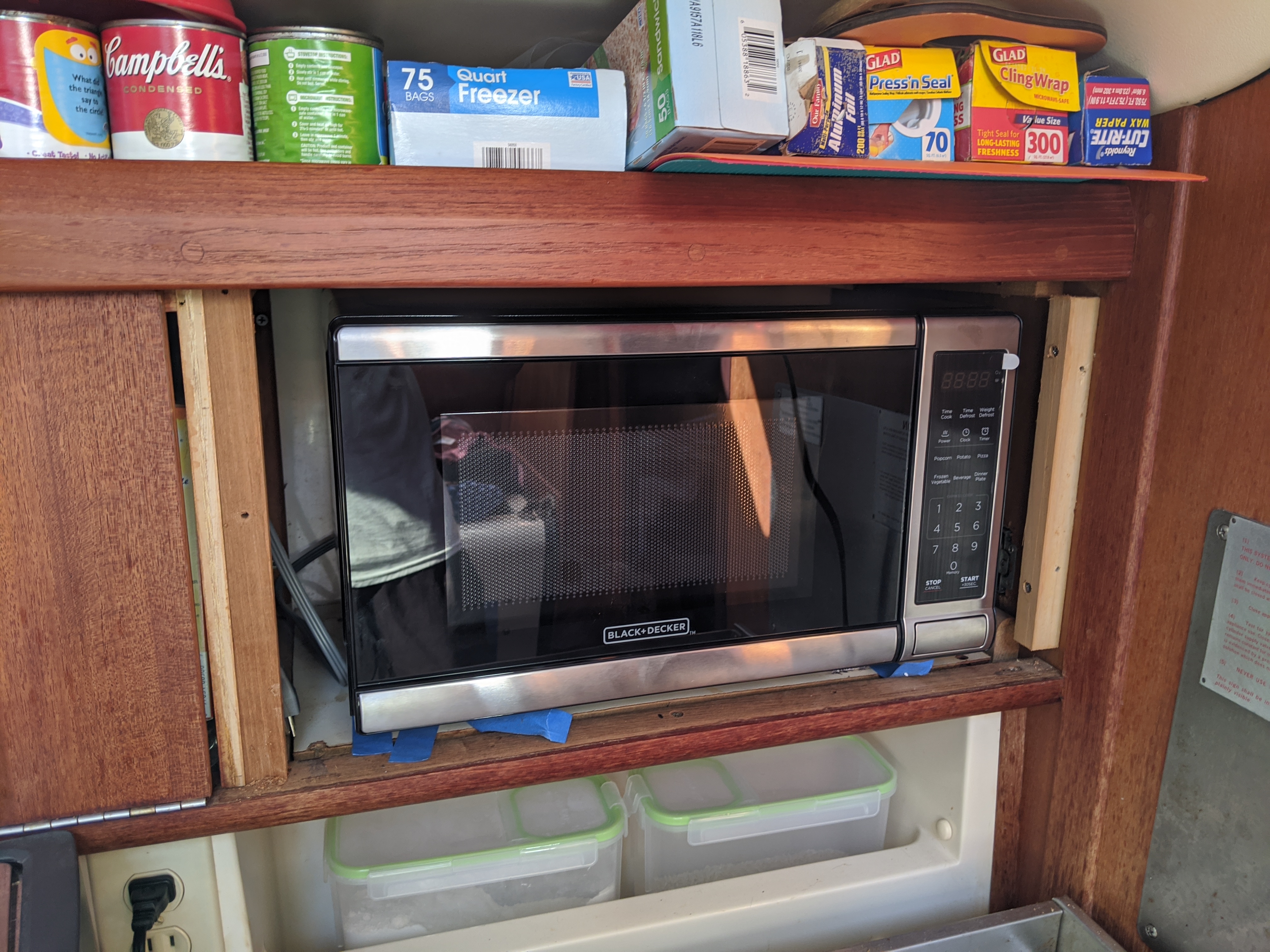 New microwave in place