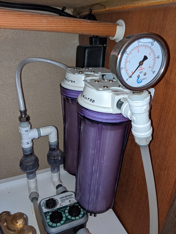 water filtration on sailboat