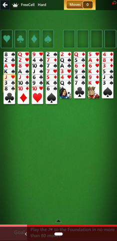 Freecell in Microsoft Solitaire on Android