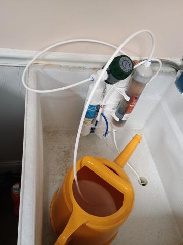 RO setup in laundry sink