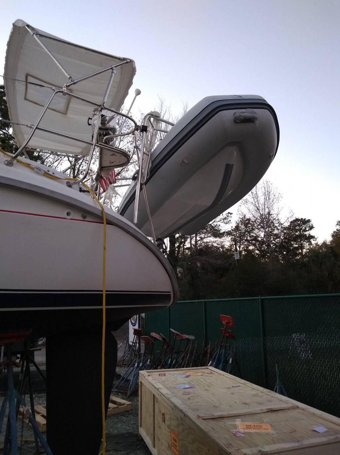 installing dinghy davits on sailboat